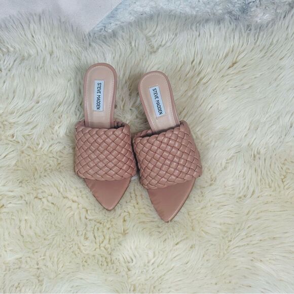 Steve Madden Pink Quilted Mules - Picture 2 of 9